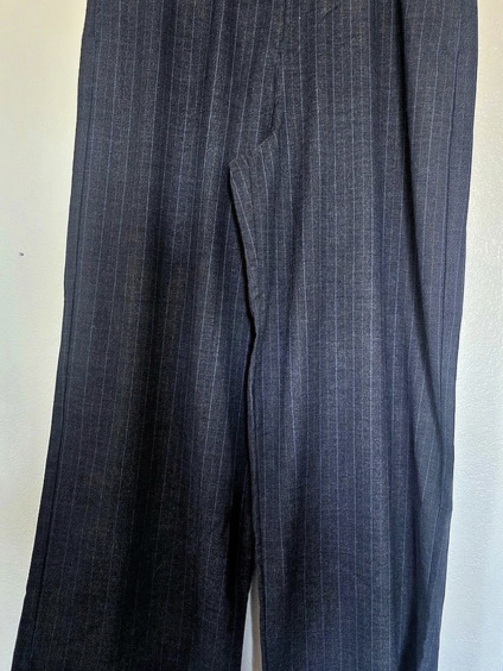 matty m Dark Gray Pinstripe Wide-Leg Pants Women's Size XXL